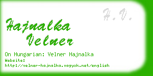 hajnalka velner business card